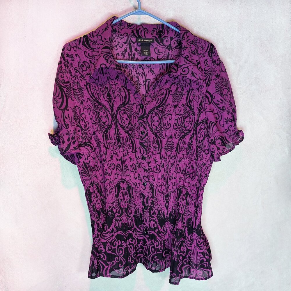 Lane Bryant Purple and black crinkle finish Size 18/20